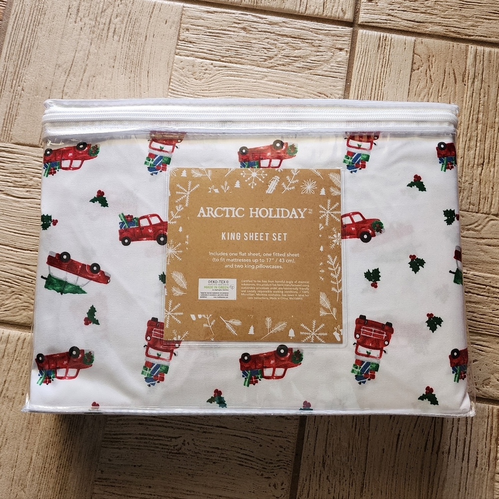 Arctic Holiday King Sheet Set